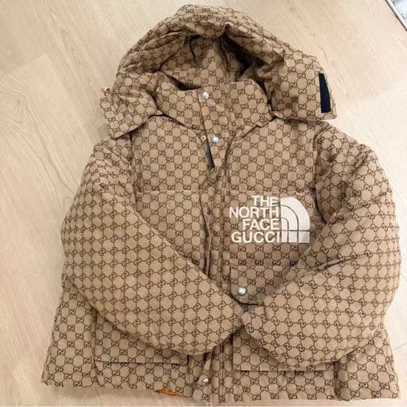 Gucci Shoes - Gucci x The North Face Brown Logo Puffer Jacket